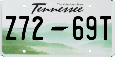 TN license plate Z7269T