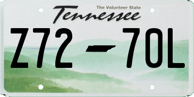 TN license plate Z7270L
