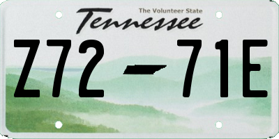 TN license plate Z7271E
