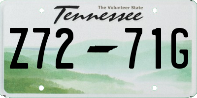 TN license plate Z7271G