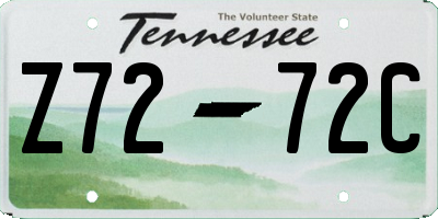 TN license plate Z7272C