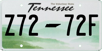 TN license plate Z7272F