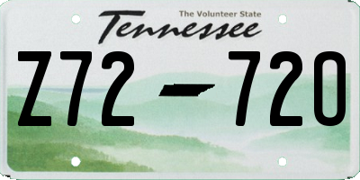 TN license plate Z7272O