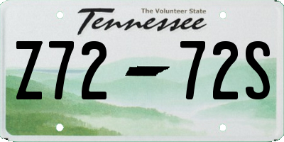TN license plate Z7272S