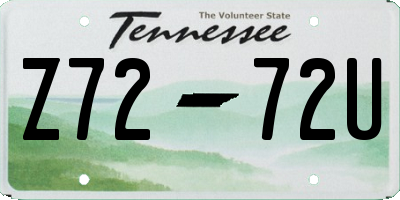 TN license plate Z7272U