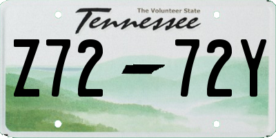 TN license plate Z7272Y