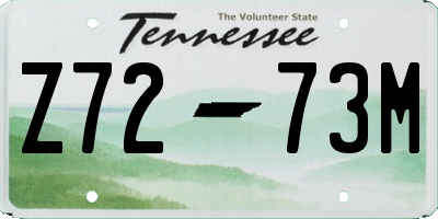 TN license plate Z7273M