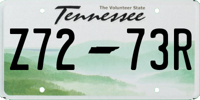 TN license plate Z7273R