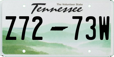 TN license plate Z7273W