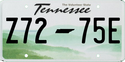 TN license plate Z7275E