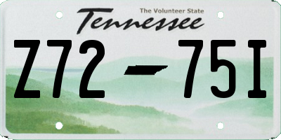 TN license plate Z7275I