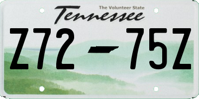 TN license plate Z7275Z