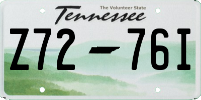 TN license plate Z7276I