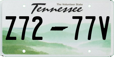 TN license plate Z7277V