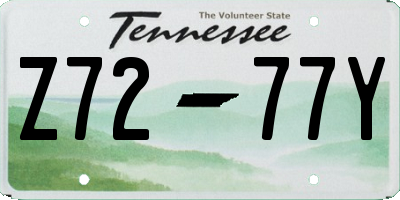 TN license plate Z7277Y