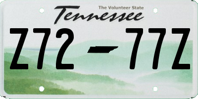 TN license plate Z7277Z