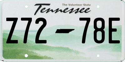 TN license plate Z7278E