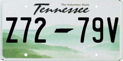 TN license plate Z7279V
