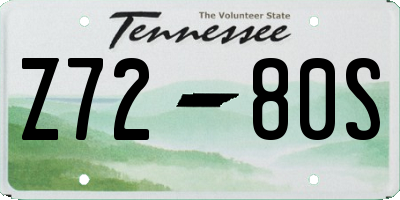 TN license plate Z7280S