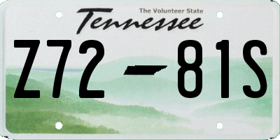 TN license plate Z7281S