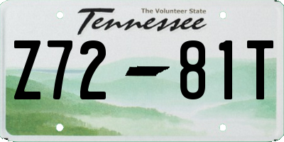 TN license plate Z7281T