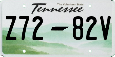 TN license plate Z7282V