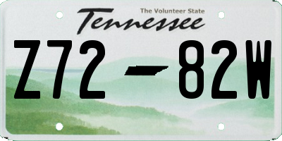 TN license plate Z7282W