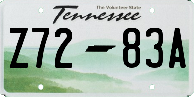 TN license plate Z7283A