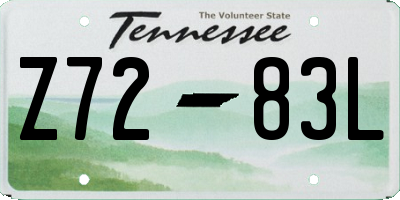 TN license plate Z7283L