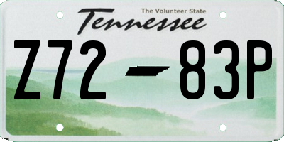 TN license plate Z7283P