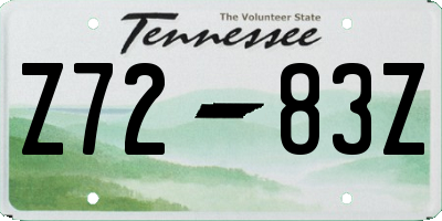TN license plate Z7283Z