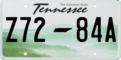 TN license plate Z7284A