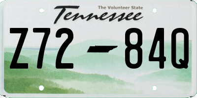 TN license plate Z7284Q