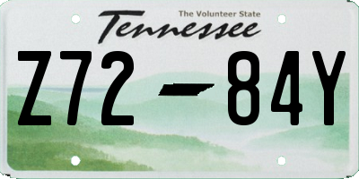 TN license plate Z7284Y