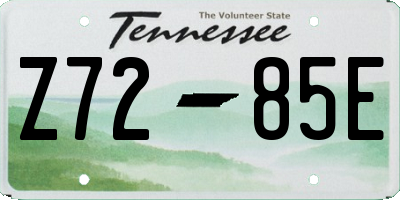 TN license plate Z7285E