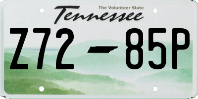 TN license plate Z7285P