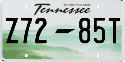 TN license plate Z7285T