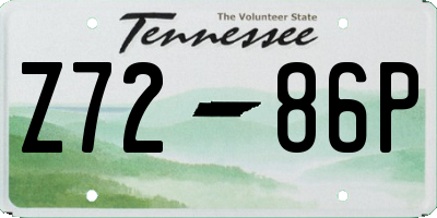 TN license plate Z7286P