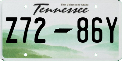 TN license plate Z7286Y