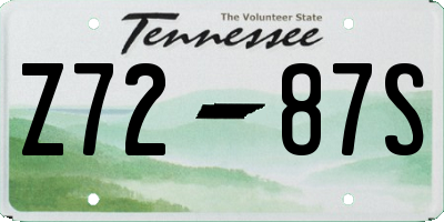 TN license plate Z7287S
