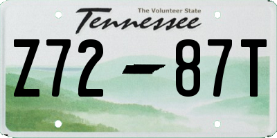 TN license plate Z7287T