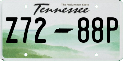 TN license plate Z7288P