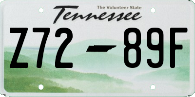 TN license plate Z7289F