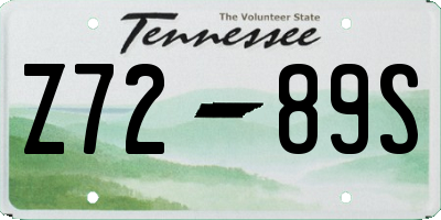 TN license plate Z7289S