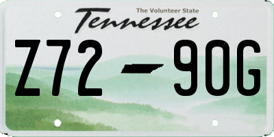 TN license plate Z7290G