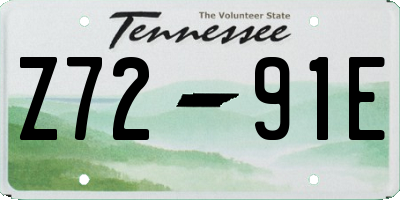TN license plate Z7291E