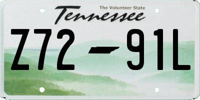 TN license plate Z7291L