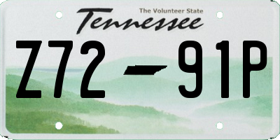 TN license plate Z7291P