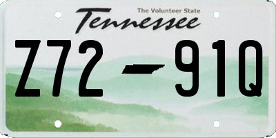 TN license plate Z7291Q