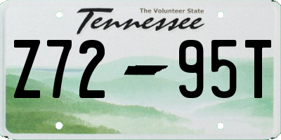 TN license plate Z7295T
